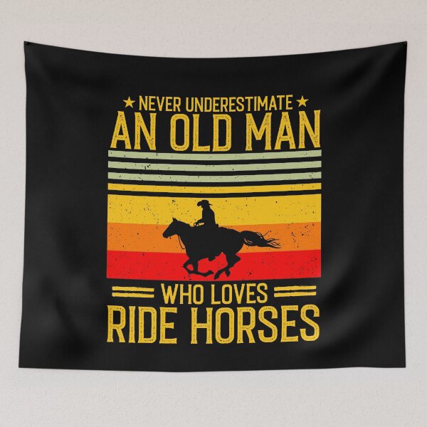 Item preview, Never Underestimate An Old Man Who Loves Ride horses - Funny Horse Gift designed and sold by Creative Angel.