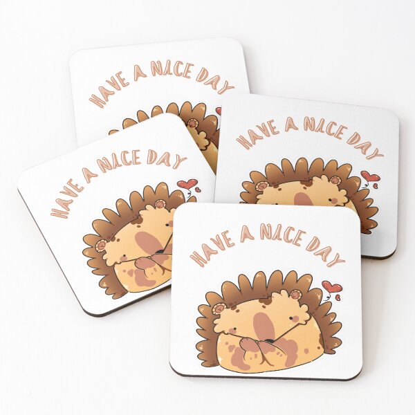 Item preview, Have a nice day cute hedgehog hearts designed and sold by MinOriCozyShop.