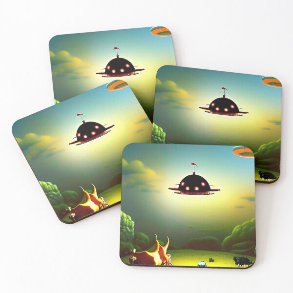 Item preview, Cool UFO art. Vibrant alien art designed and sold by Neo-Expression.