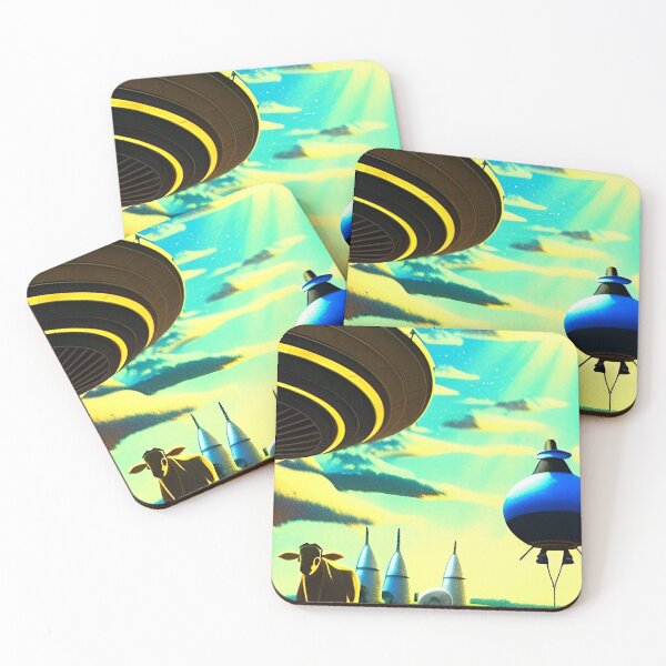 Item preview, Cool UFO art. Vibrant alien art designed and sold by Neo-Expression.