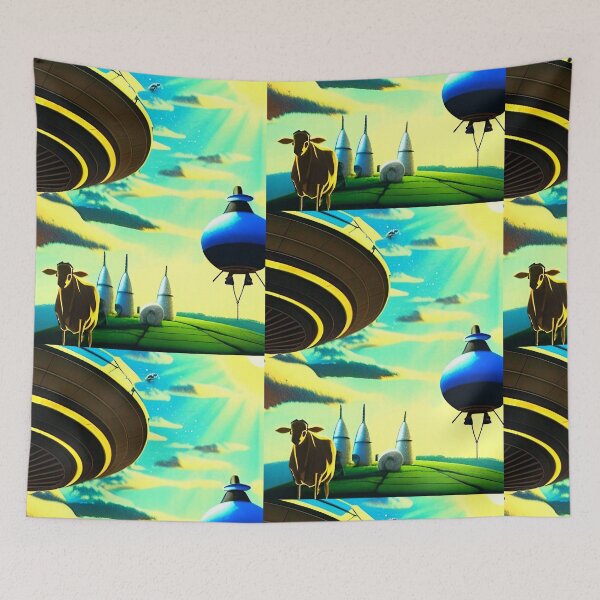 Item preview, Cool UFO art. Vibrant alien art designed and sold by Neo-Expression.