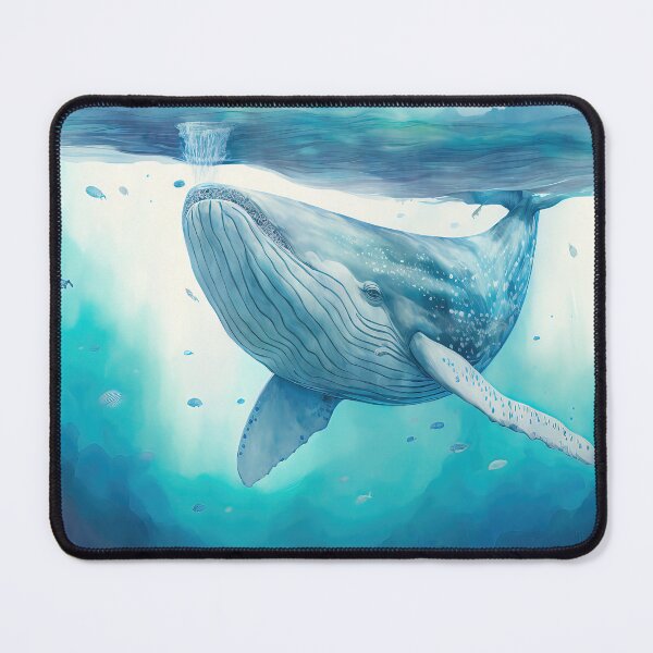 Item preview, Watercolor Whale designed and sold by HappyBlackMoona.