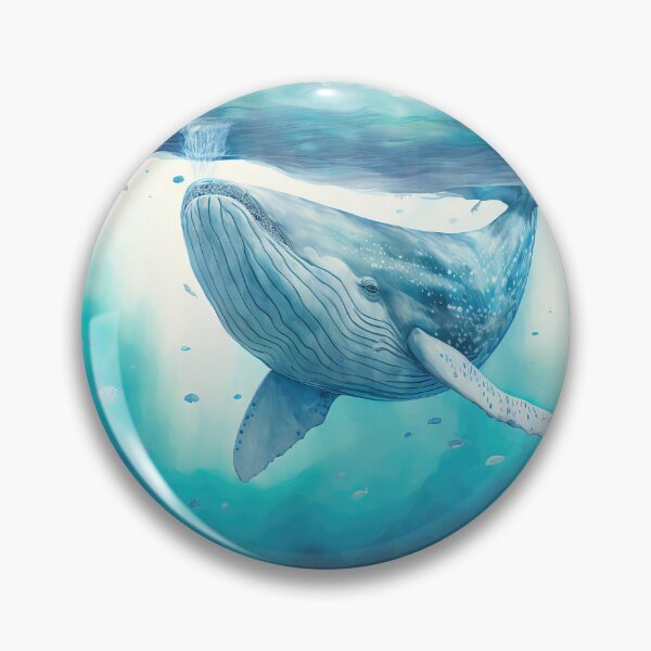 Item preview, Watercolor Whale designed and sold by HappyBlackMoona.