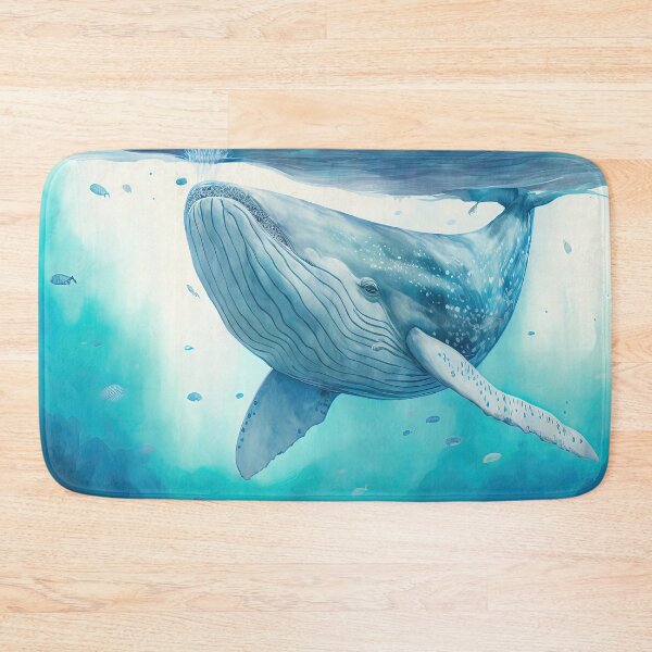 Item preview, Watercolor Whale designed and sold by HappyBlackMoona.