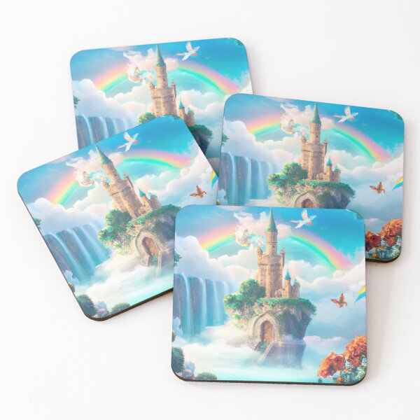 Item preview, A beautiful digital painting of a castle in heaven designed and sold by ACEGDesign.