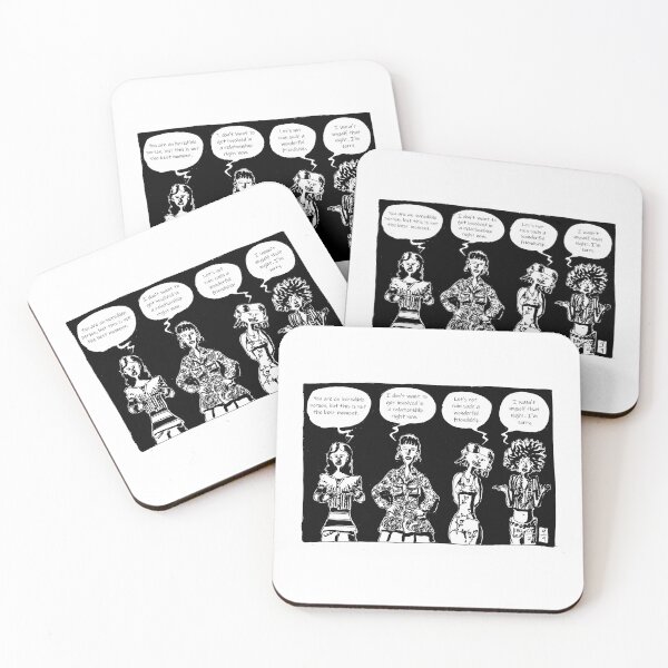 Item preview, Four Women Rejecting Men - black and white designed and sold by NunoNevesComics.