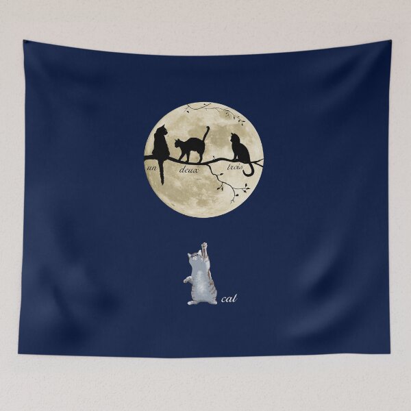 Item preview, UN, DEUX, TROIS, CATS – Four Funny French Cats designed and sold by Danicus666.