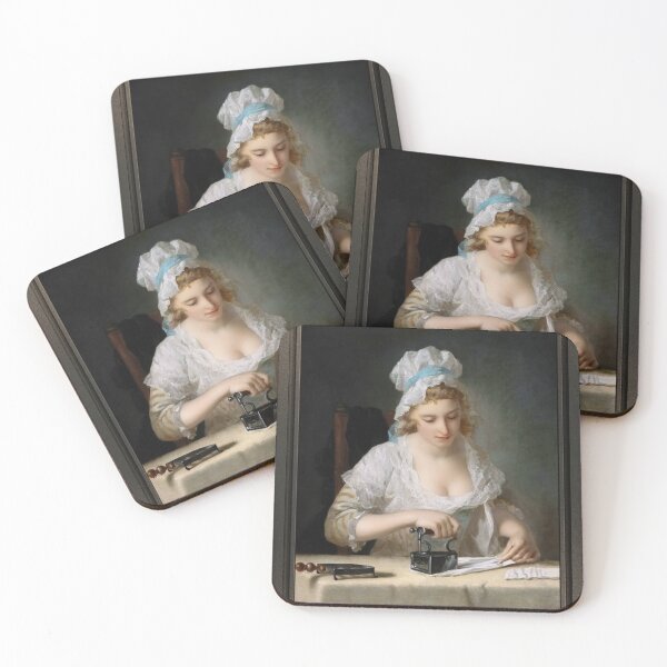 Item preview, Laundry Maid Ironing by Henry Robert Morland Remastered Xzendor7 Classical Art Old Masters Reproductions designed and sold by Xzendor7 Digital Art Creations.