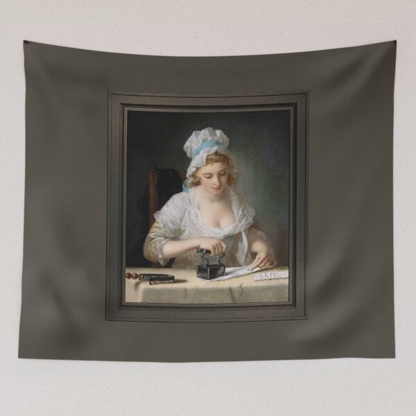 Item preview, Laundry Maid Ironing by Henry Robert Morland Remastered Xzendor7 Classical Art Old Masters Reproductions designed and sold by Xzendor7 Digital Art Creations.