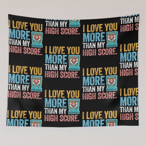 Item preview, I LOVE YOU MORE THAN MY HIGH SCORE gamer valentines love designed and sold by w1ckerman.