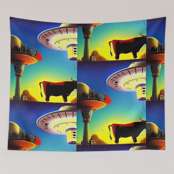 Item preview, Cool UFO art. Vibrant alien art designed and sold by Neo-Expression.