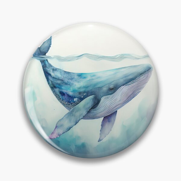 Item preview, Watercolor Whale designed and sold by HappyBlackMoona.
