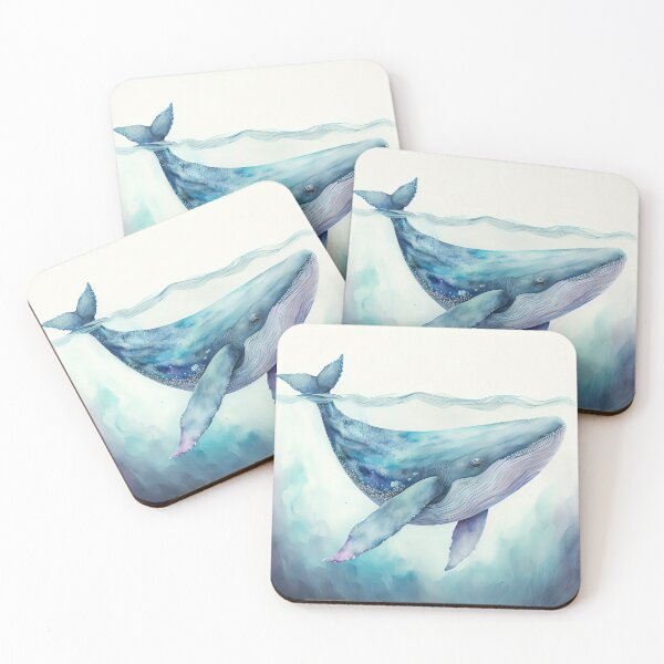 Item preview, Watercolor Whale designed and sold by HappyBlackMoona.