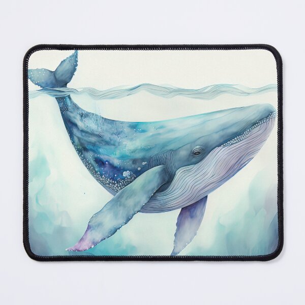 Item preview, Watercolor Whale designed and sold by HappyBlackMoona.