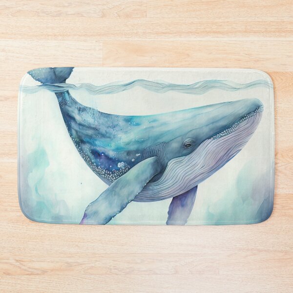 Item preview, Watercolor Whale designed and sold by HappyBlackMoona.