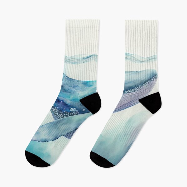 Item preview, Watercolor Whale designed and sold by HappyBlackMoona.