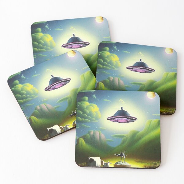Item preview, Cool UFO art. Vibrant alien art designed and sold by Neo-Expression.