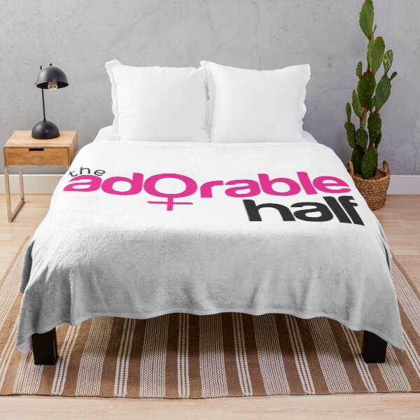 Item preview, The Adorable Half - Gift for spouse: Wife - Black with Magenta / Pink designed and sold by pixelspantry.