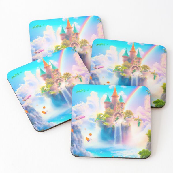 Item preview, A beautiful digital painting of a castle in heaven designed and sold by ACEGDesign.