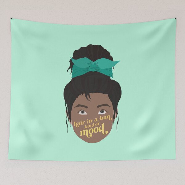 Item preview, Hair In a Bun Kind of Mood Green Women Empowerment designed and sold by dailycake.