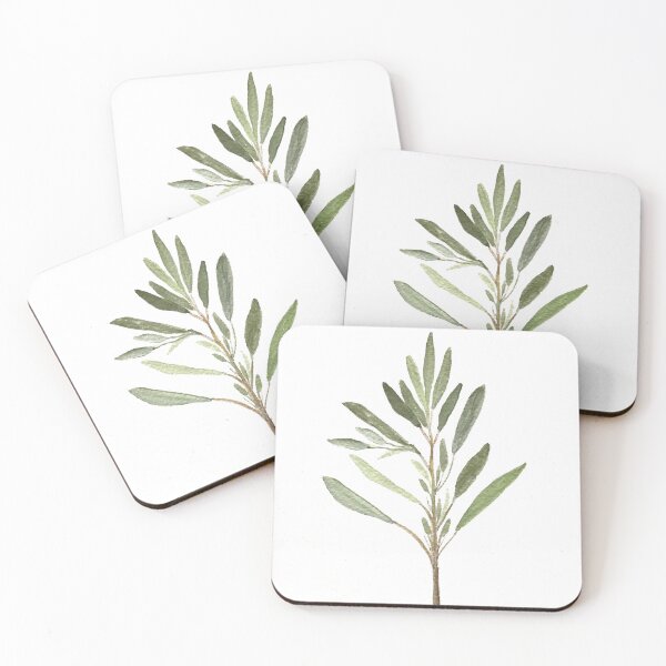 Item preview, Sage herbs watercolor Green Botanical Plant designed and sold by Monika Howarth.