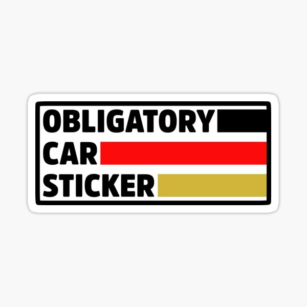Obligatory German Car Sticker Sticker