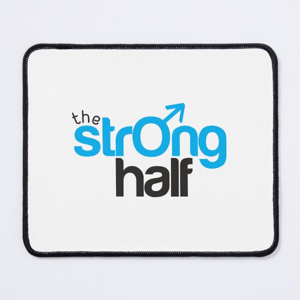 Item preview, The Strong Half - Gift for spouse: Husband - Black with Cyan/Blue designed and sold by pixelspantry.