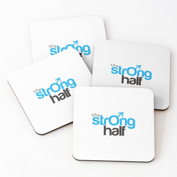 Item preview, The Strong Half - Gift for spouse: Husband - Black with Cyan/Blue designed and sold by pixelspantry.