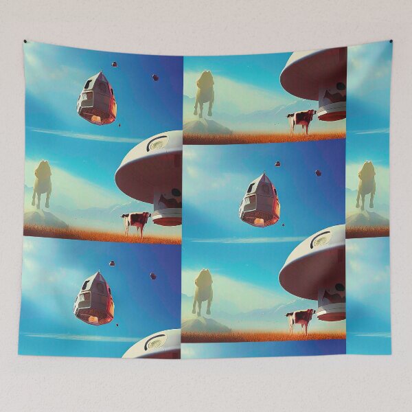 Item preview, Cool UFO art. Vibrant alien art designed and sold by Neo-Expression.