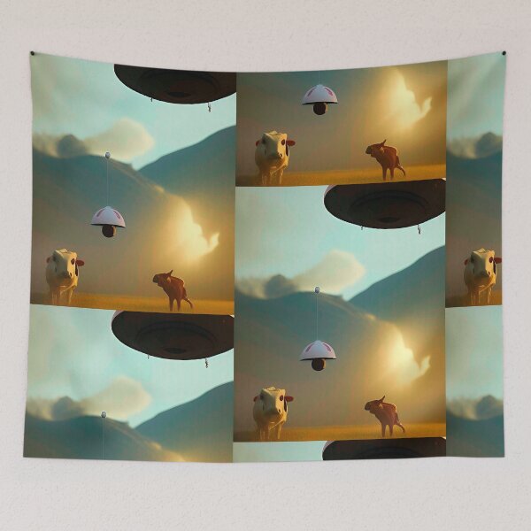 Item preview, Cool UFO art. Vibrant alien art designed and sold by Neo-Expression.