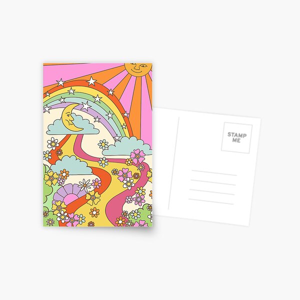 Item preview, retro trippy hippie boho print designed and sold by MartaOlgaKlara.