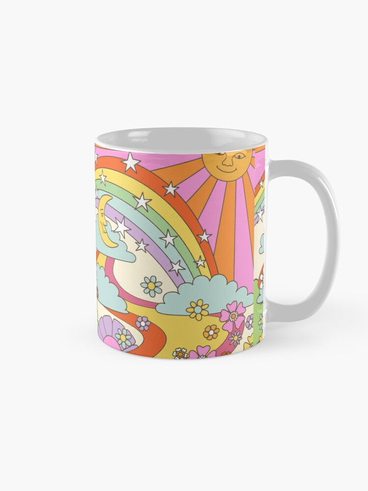 Funky Hippie Flower Power Pattern Coffee Mug for Sale by HotHibiscus