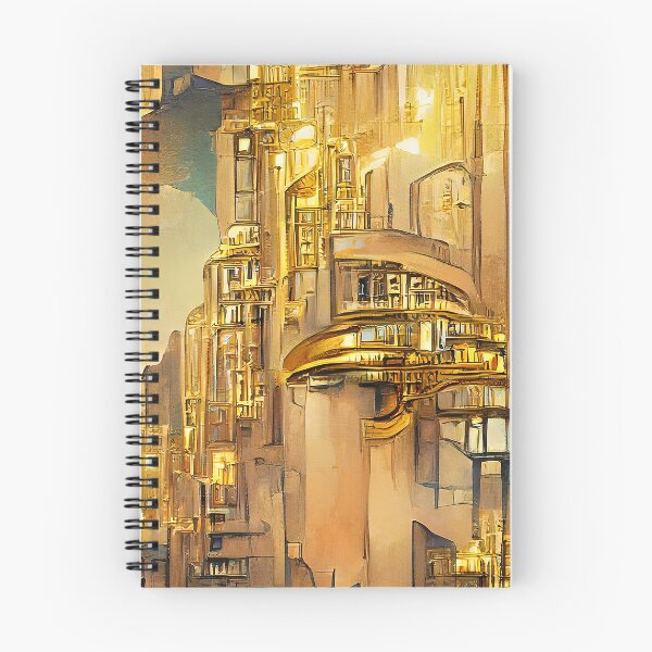 Item preview, Golden Steampunk Cityscape. Futuristic Gold style designed and sold by Neo-Expression.