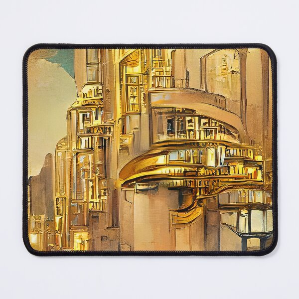 Item preview, Golden Steampunk Cityscape. Futuristic Gold style designed and sold by Neo-Expression.