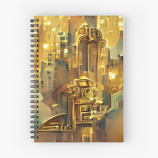 Item preview, Golden Steampunk Cityscape. Futuristic Gold style designed and sold by Neo-Expression.