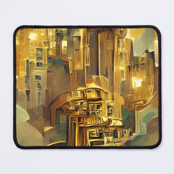 Item preview, Golden Steampunk Cityscape. Futuristic Gold style designed and sold by Neo-Expression.