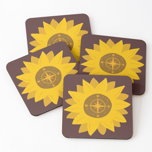 Item preview, Nautical Floral sunflower compass designed and sold by TheRightHonMP.