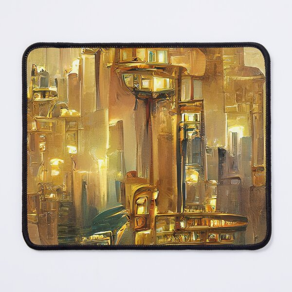 Item preview, Golden Steampunk Cityscape. Futuristic Gold style designed and sold by Neo-Expression.