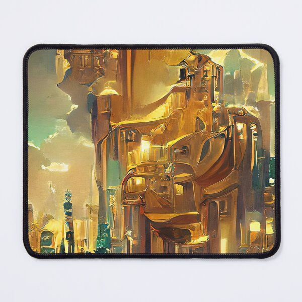 Item preview, Golden Steampunk Cityscape. Futuristic Gold style designed and sold by Neo-Expression.