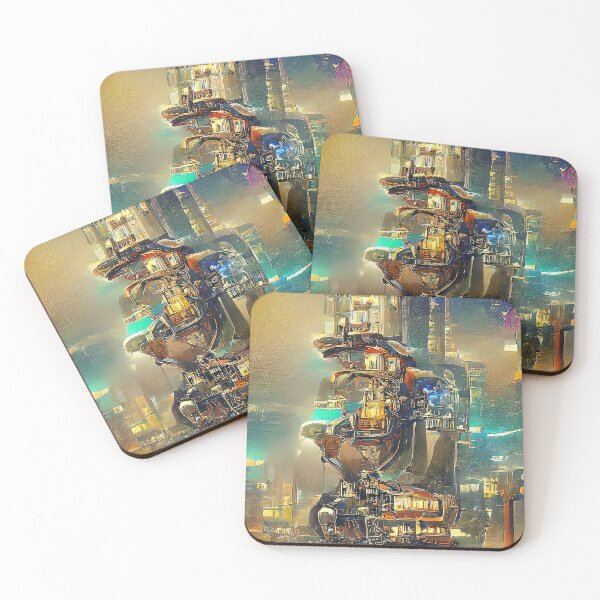 Item preview, Golden Steampunk Cityscape. Futuristic Gold style designed and sold by Neo-Expression.