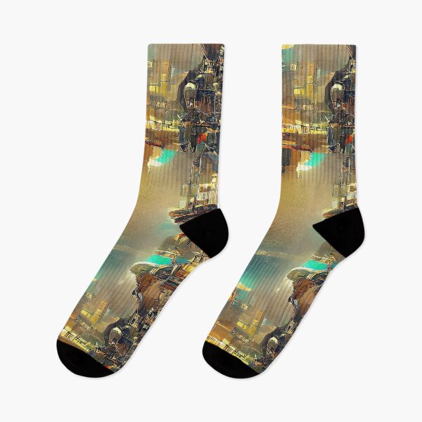 Item preview, Golden Steampunk Cityscape. Futuristic Gold style designed and sold by Neo-Expression.
