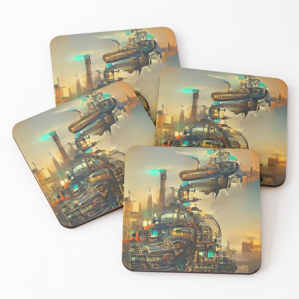 Item preview, Steampunk Futuristic Surrealism Art City designed and sold by Neo-Expression.