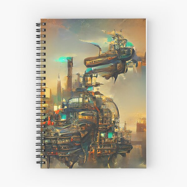 Item preview, Steampunk Futuristic Surrealism Art City designed and sold by Neo-Expression.