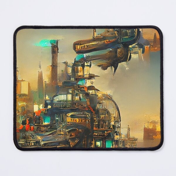 Item preview, Steampunk Futuristic Surrealism Art City designed and sold by Neo-Expression.
