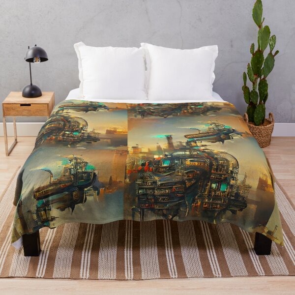 Item preview, Steampunk Futuristic Surrealism Art City designed and sold by Neo-Expression.