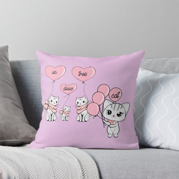 Item preview, UN, DEUX, TROIS, CATS – Four Funny French Cats with balloons designed and sold by Danicus666.
