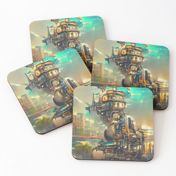 Item preview, Steampunk Futuristic Surrealism Art City designed and sold by Neo-Expression.