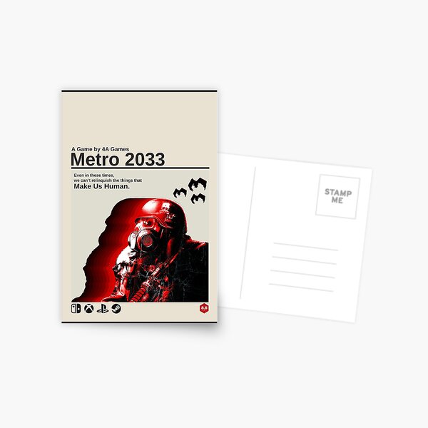 Vista previa del artículo con la obra «Metro 2033 Póster», diseñado y vendido por RatMittens.