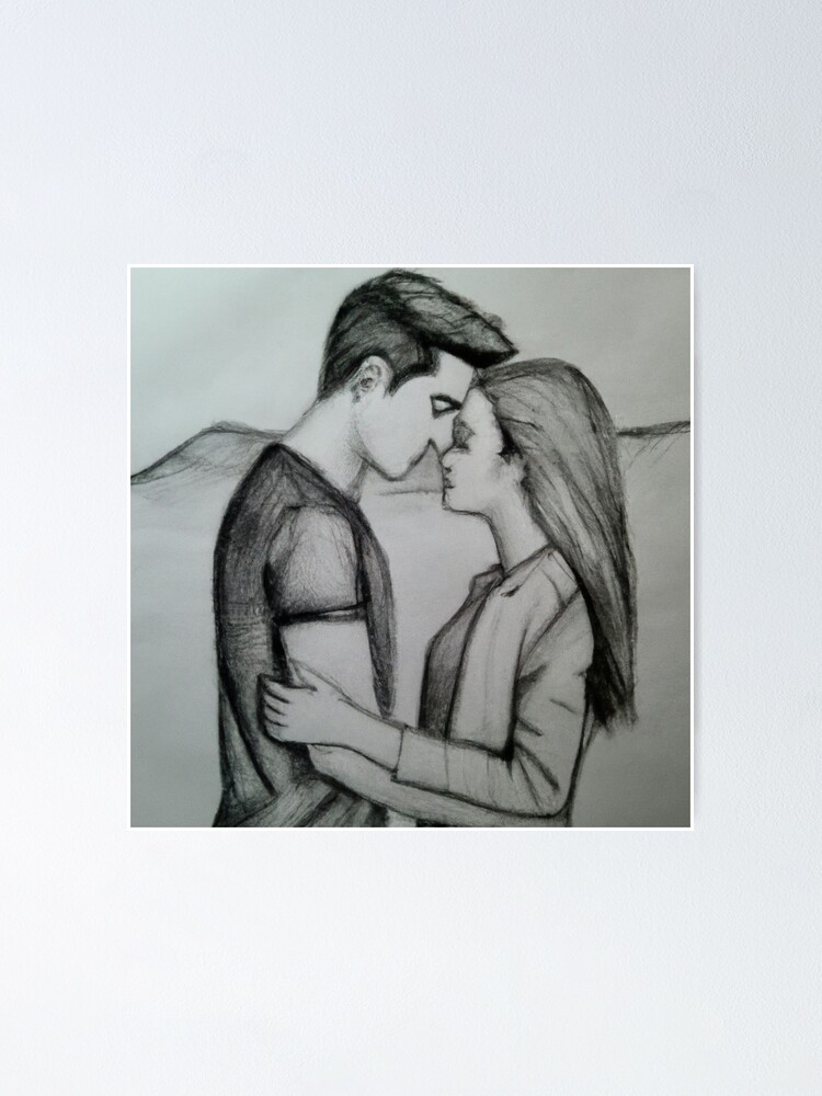 How to draw Romantic Couple with pencil sketch step by step 