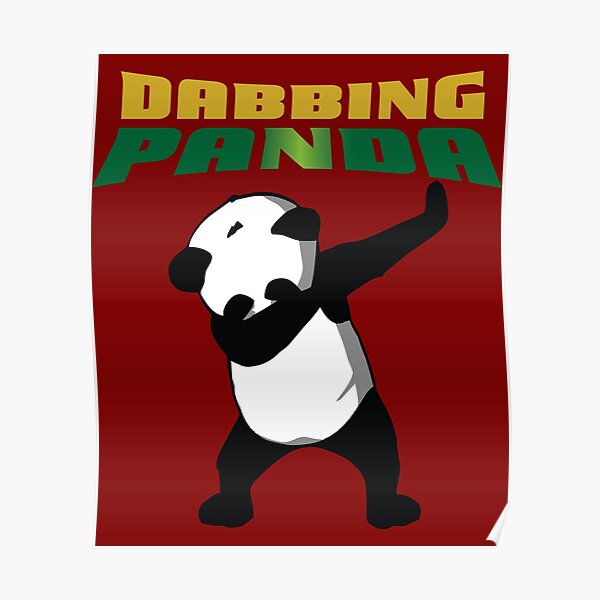 Funny Dab Posters Redbubble - panda dab roblox